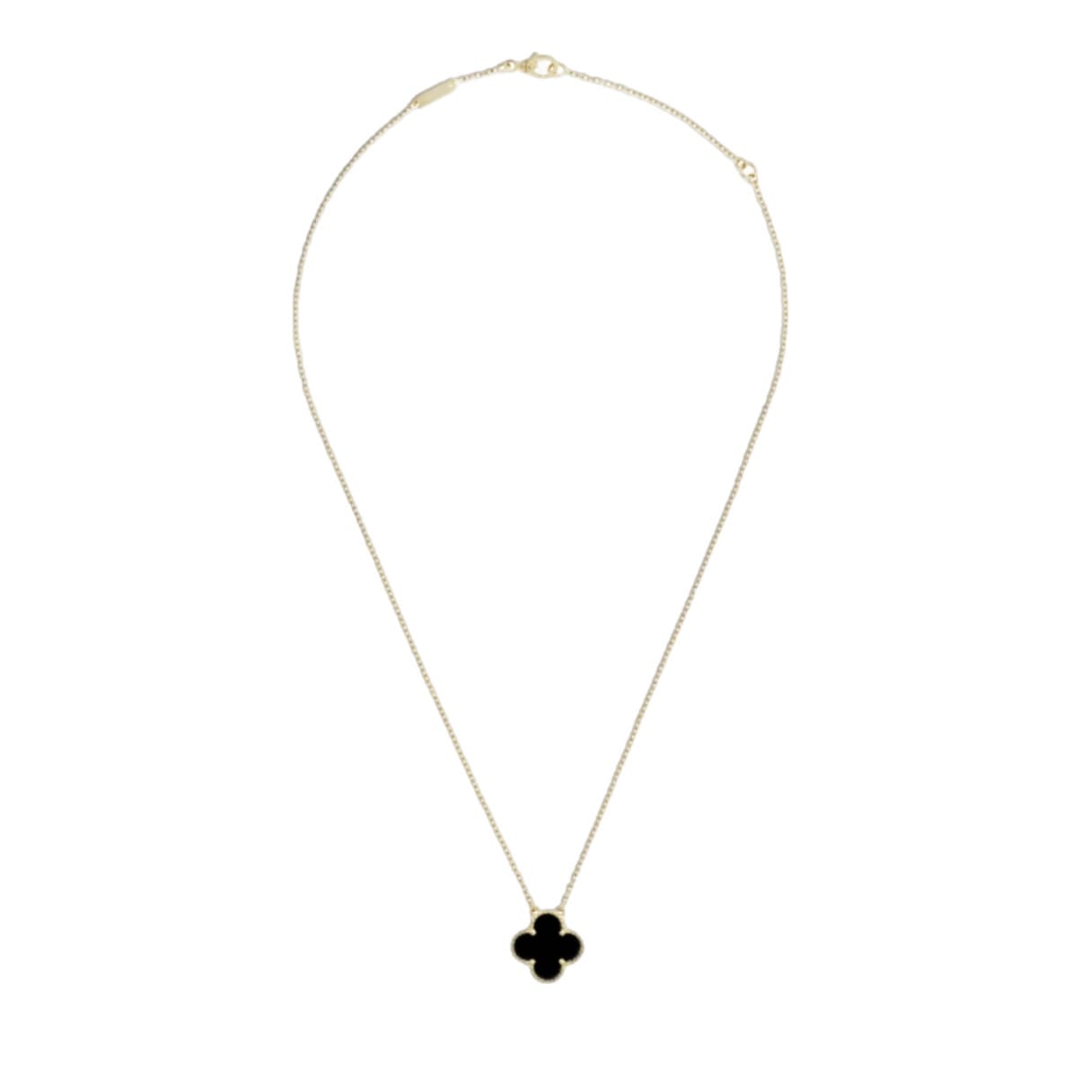 BLACK-GOLD CLOVER NECKLACE