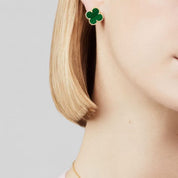 GREEN CLOVER EARRINGS