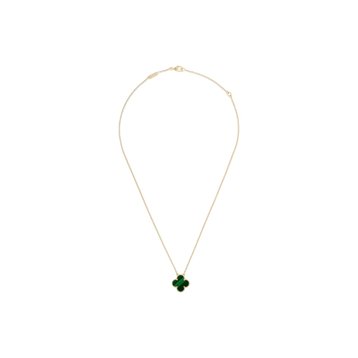 GOLD-GREEN CLOVER NECKLACE