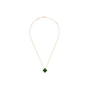 GOLD-GREEN CLOVER NECKLACE