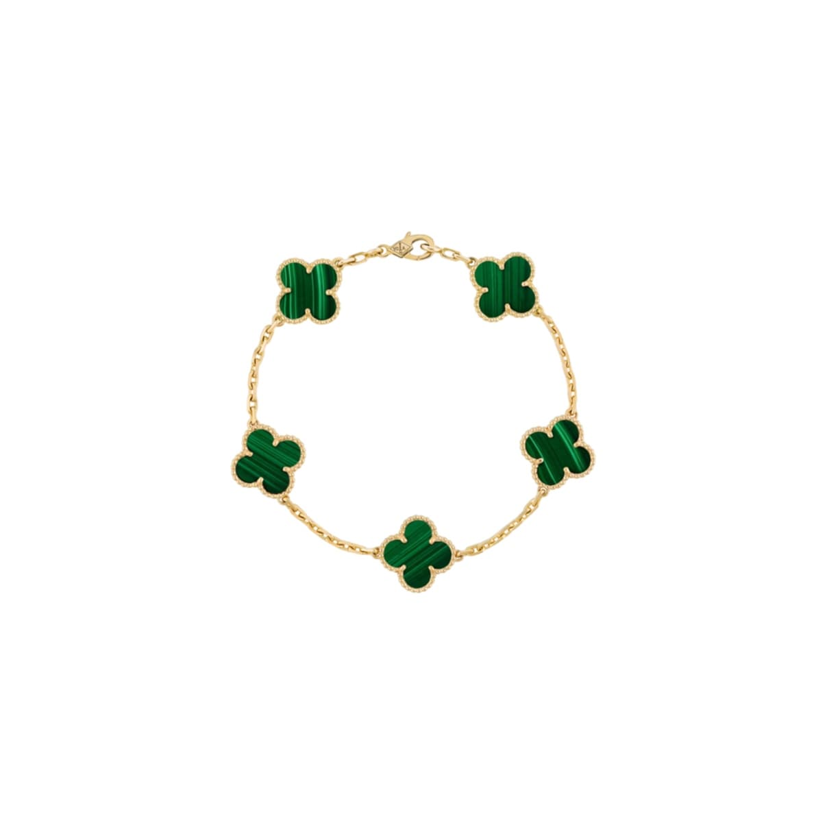 GOLD-GREEN CLOVER BRACELET