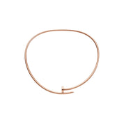 ROUND ROSE GOLD NAIL NECKLACE