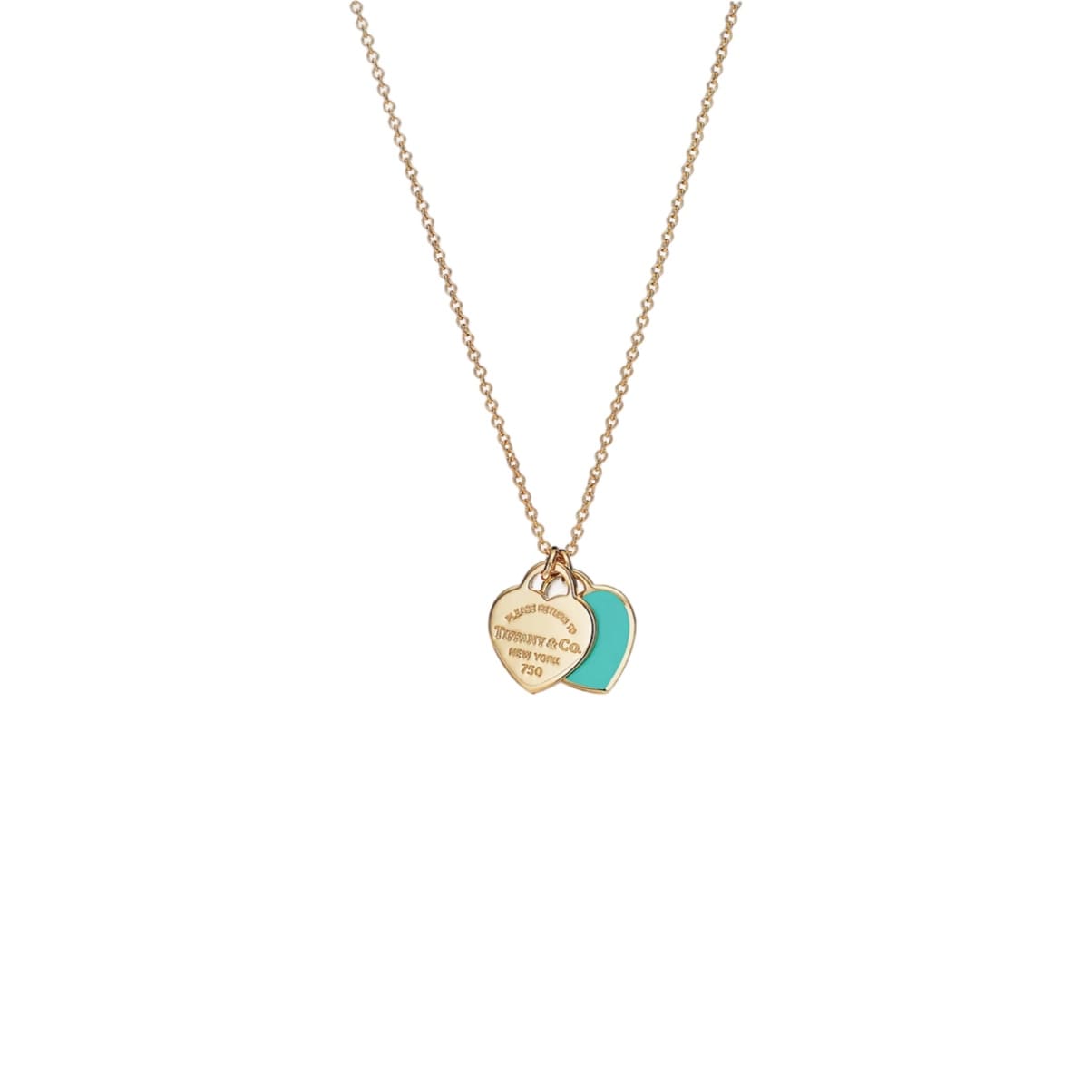 DOUBLE PLATE-GOLD TURQUOISE NECKLACE