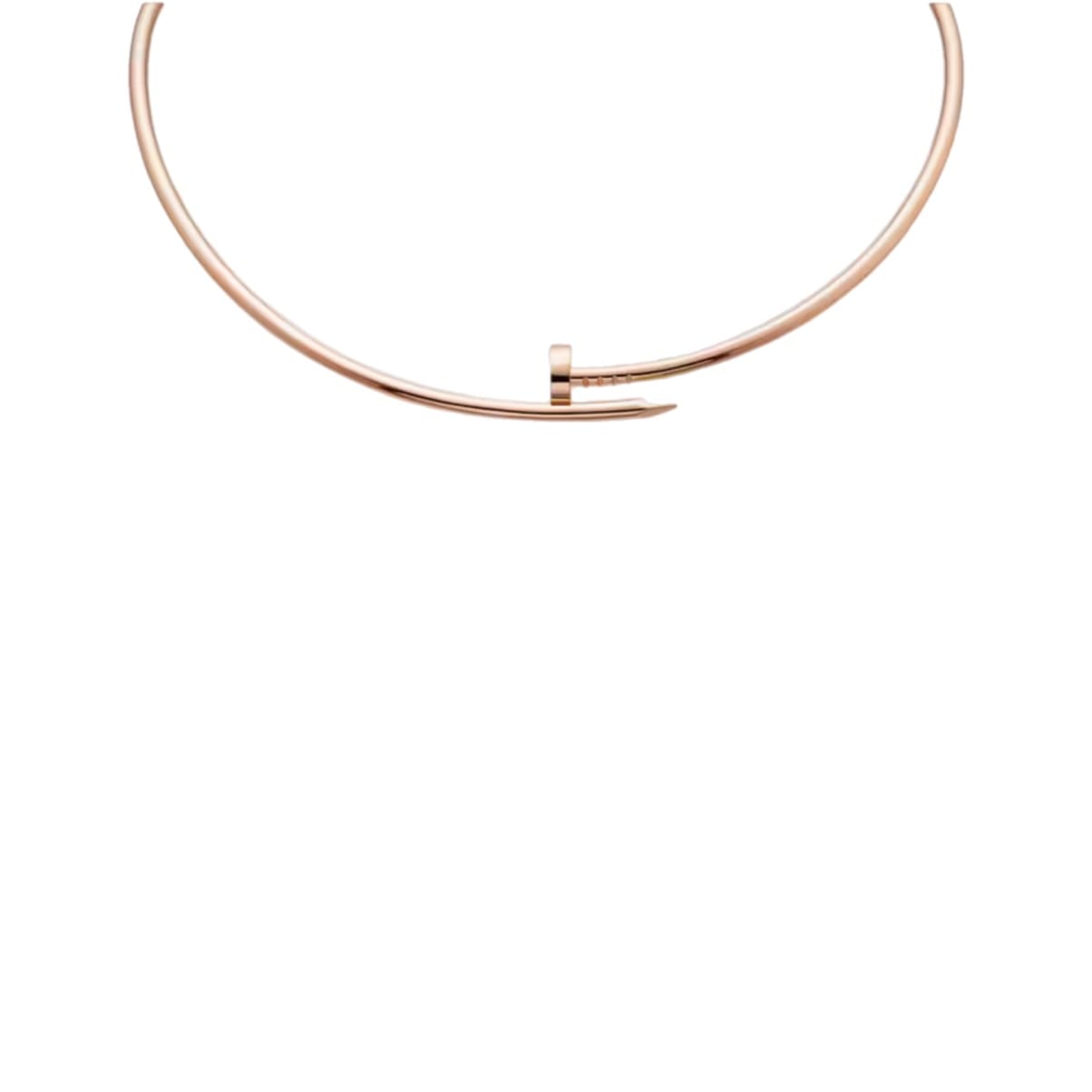 ROUND ROSE GOLD NAIL NECKLACE