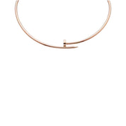 ROUND ROSE GOLD NAIL NECKLACE