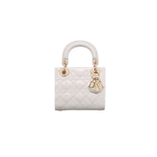 LADY D PATENT WHITE BAG