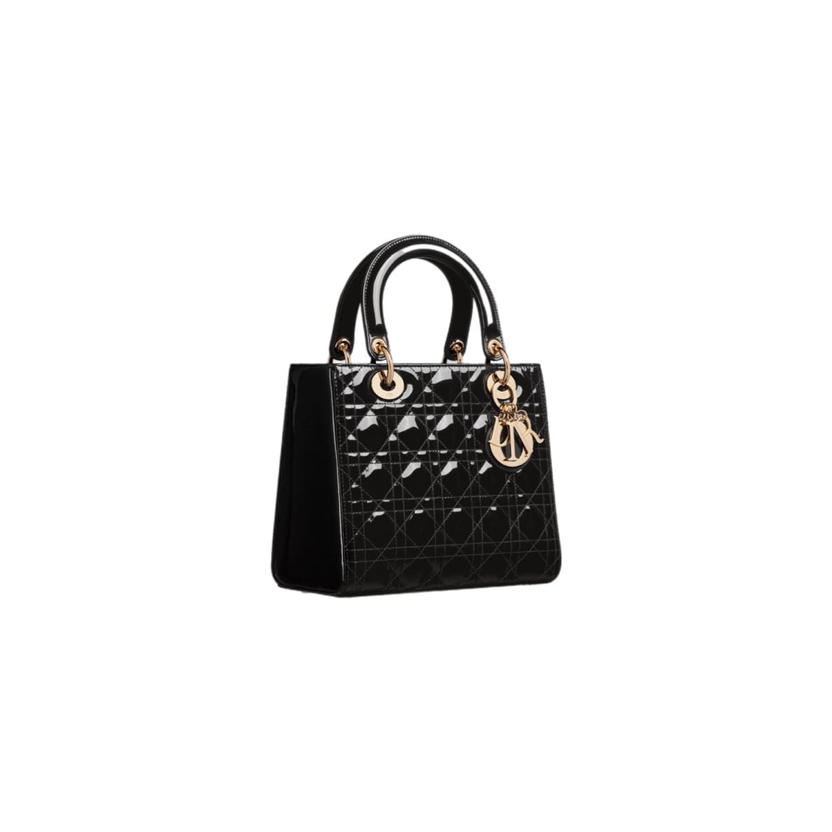 LADY D PATENT BLACK BAG